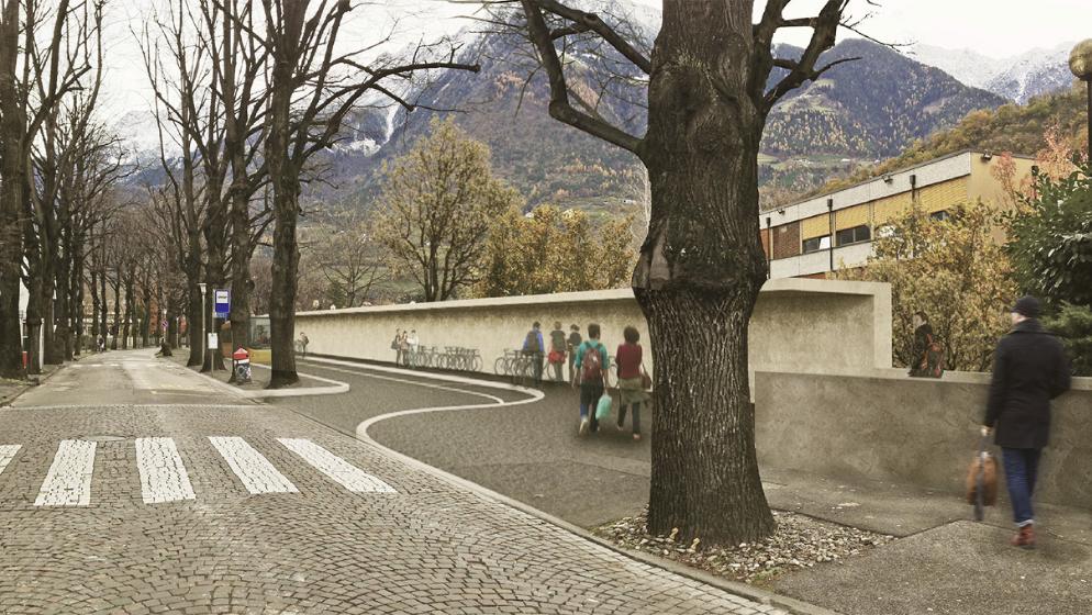 competition school canteen merano bus stop view