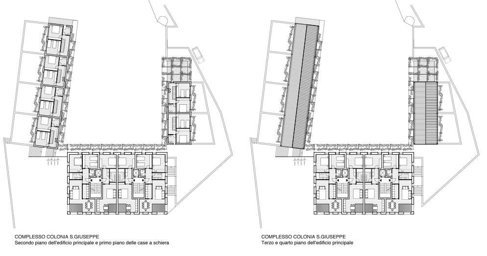 complesso s.giuseppe e ex masadori - piante terzo piano