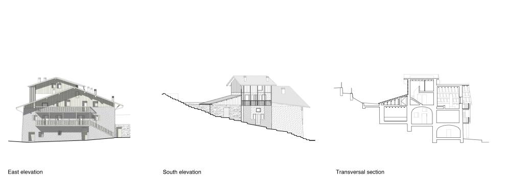 bocher house - sections