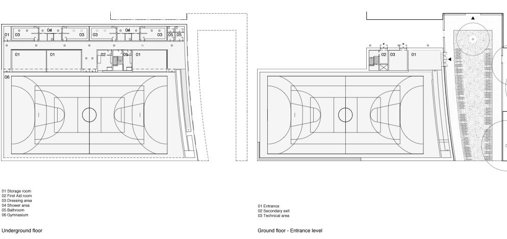 competition school gymnasium berlin - detail plans