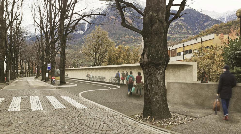 competition school canteen merano - bus stop view